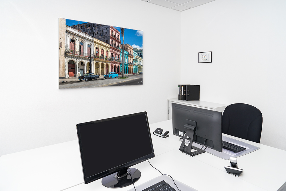 Artikelbild Absorberbild - Häuserzeile in Havanna Kuba 50x50x5,5cm