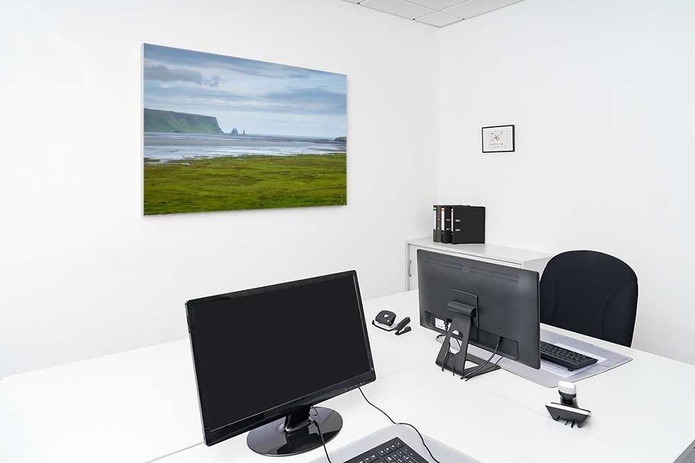 Artikelbild Absorberbild - Grüne Wiese und Wasser 50x50x5,5cm