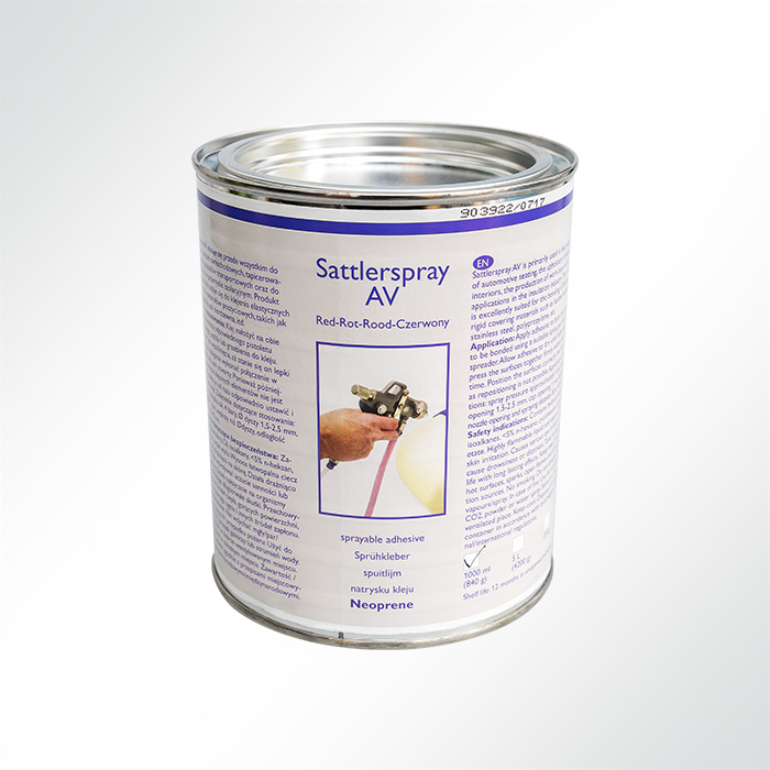 SABA® Sattlerspray AV Rot Kleber 1 Liter Dose Beständigkeit bis 180 Grad Celsius