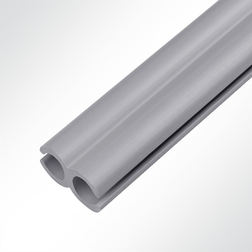 Artikelbild Doppelkederschiene Doppelkederleiste Kunststoff Grau für Keder 5,0-8,0mm Länge 2m