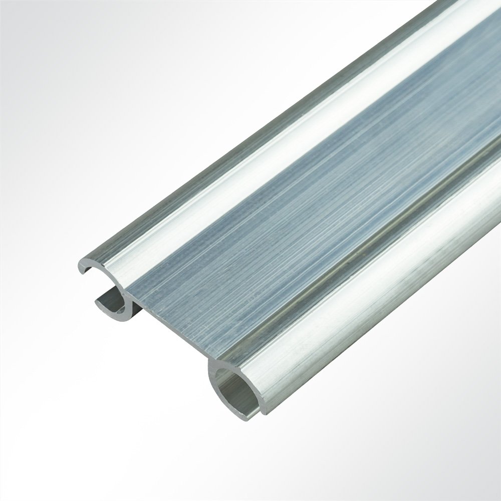 Artikelbild 10x Doppelkederschiene Doppelkederleiste Doppelkederprofil Aluminium pressblank für Keder 6,0-8,0mm 6m