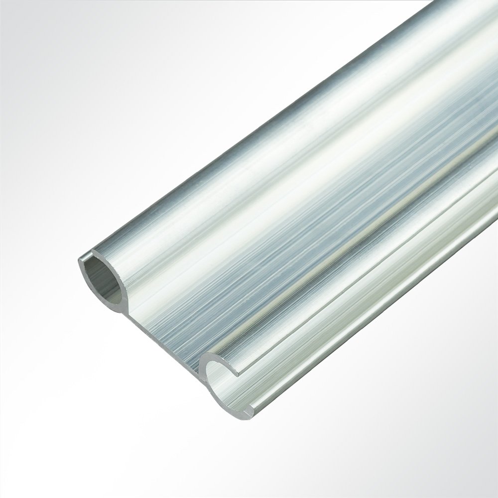Artikelbild 10x Doppelkederschiene Doppelkederleiste Doppelkederprofil Aluminium pressblank für Keder 6,0-8,0mm 6m