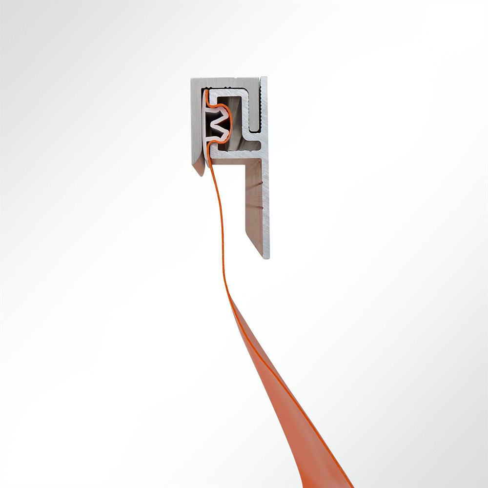 Artikelbild Aluminium Klemmschiene Klemmleiste 21x51mm mit Schutzprofil 3m