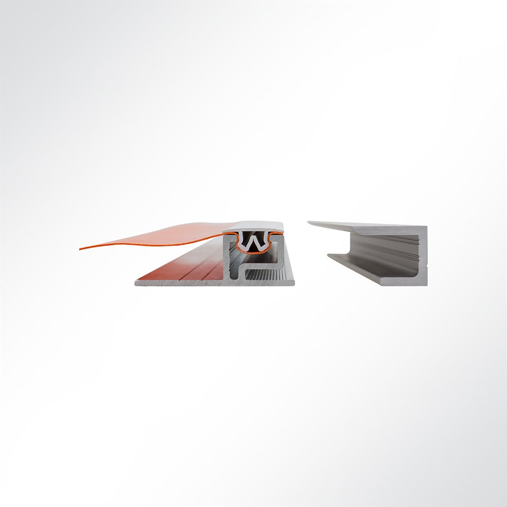 Artikelbild Aluminium Klemmschiene Klemmleiste 21x51mm mit Schutzprofil 3m