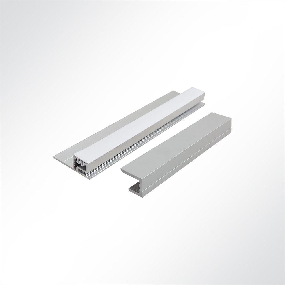 Artikelbild Aluminium Klemmschiene Klemmleiste 21x51mm mit Schutzprofil 3m