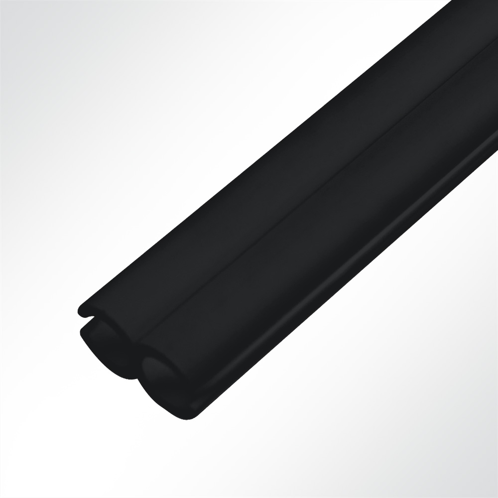 Artikelbild Doppelkederschiene Doppelkederleiste Kunststoff Schwarz für Keder 5,0-8,0mm Länge 2m