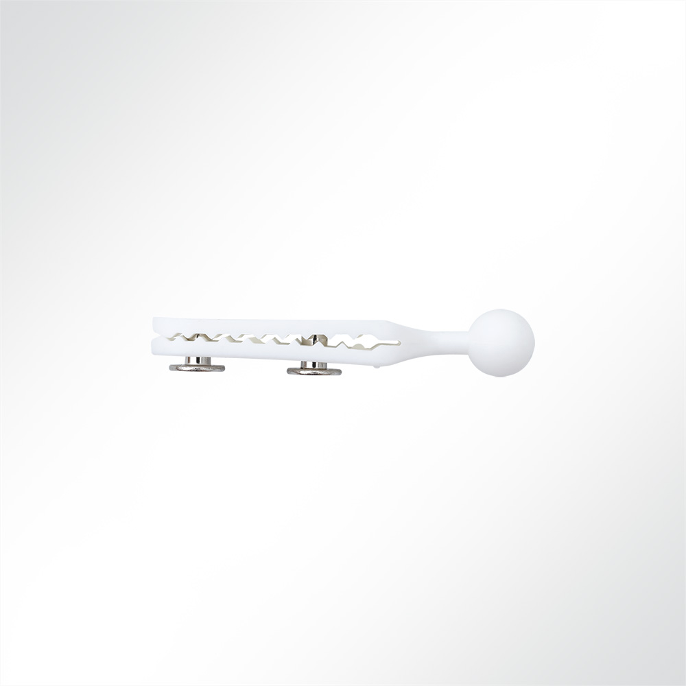Artikelbild Kugelkopfgleiter Nylon weiß mit Nieten 8mm
