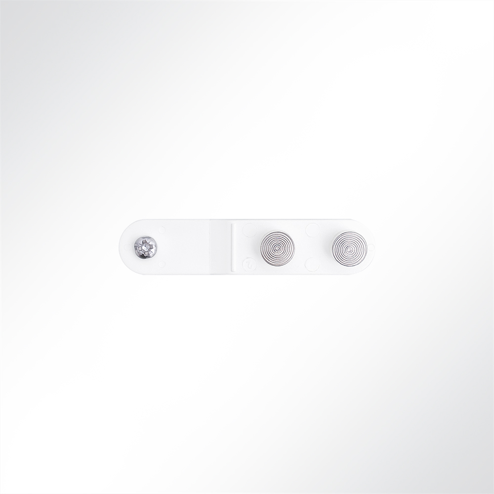 Artikelbild Hakengleiter gekröpft Nylon weiß 12mm mit Nieten