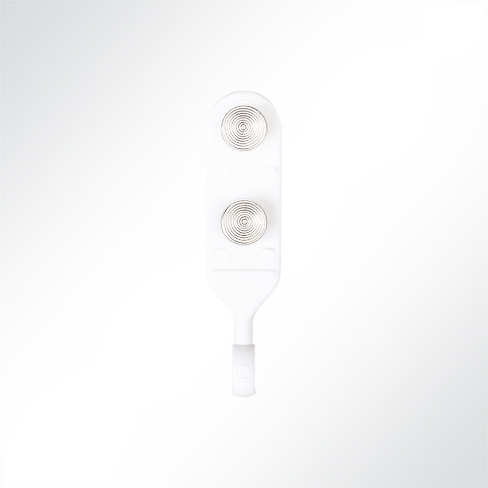 Artikelbild Hakengleiter gerade Nylon weiß mit Nieten 12mm