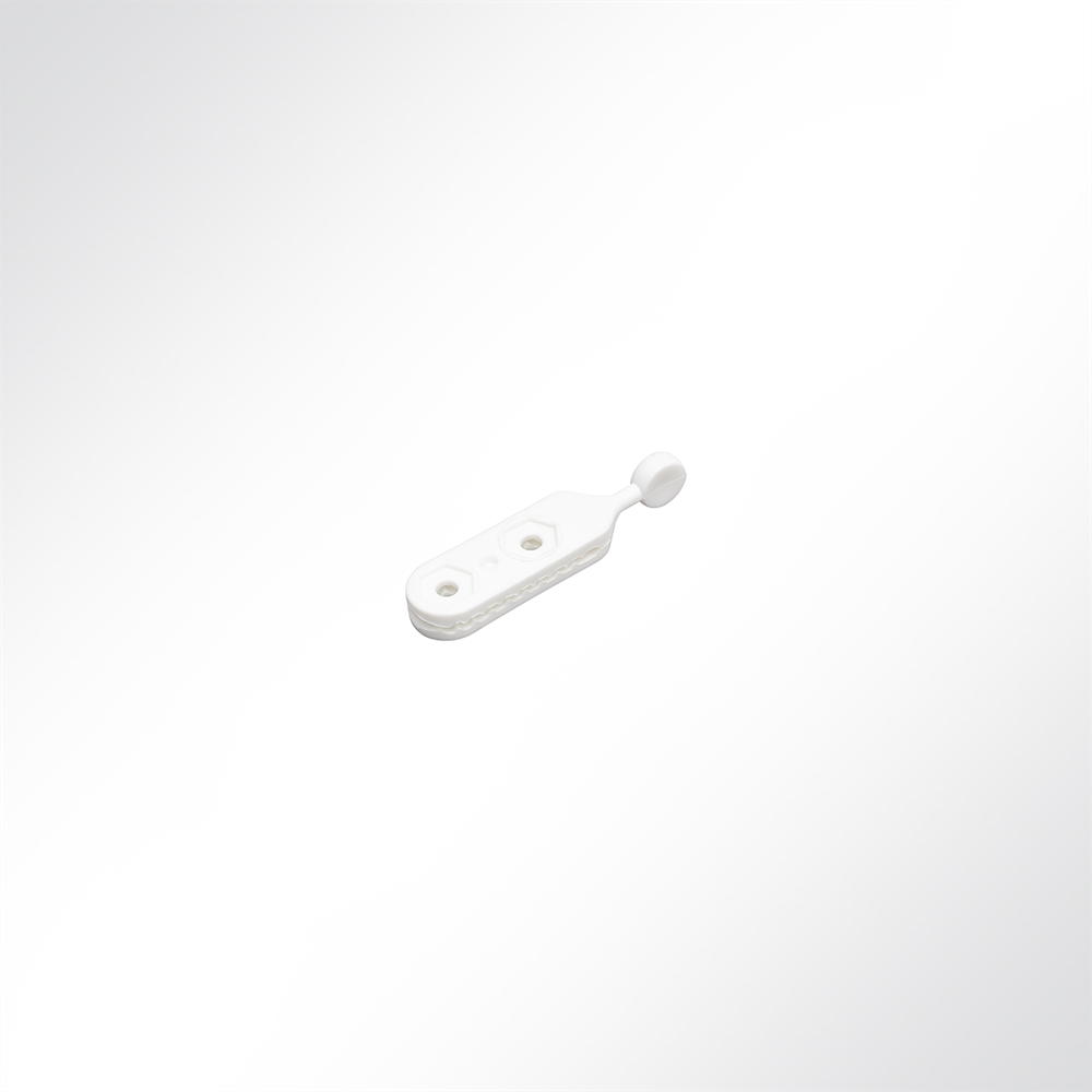 Artikelbild Hakengleiter gerade Nylon weiß 12mm