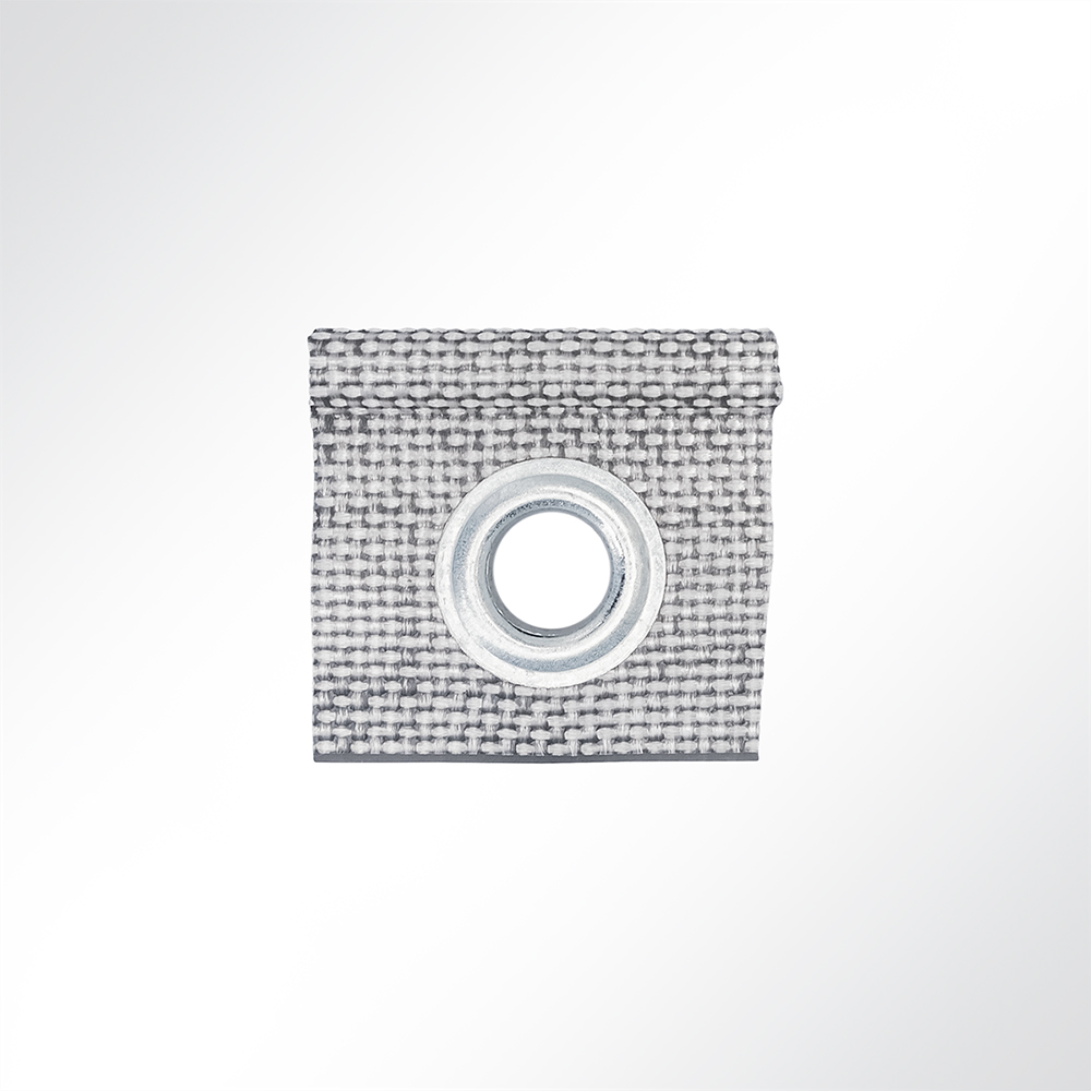 Artikelbild Kederöse 10mm mit Keder grau 7,5 mm zur Befestigung an Kederschiene