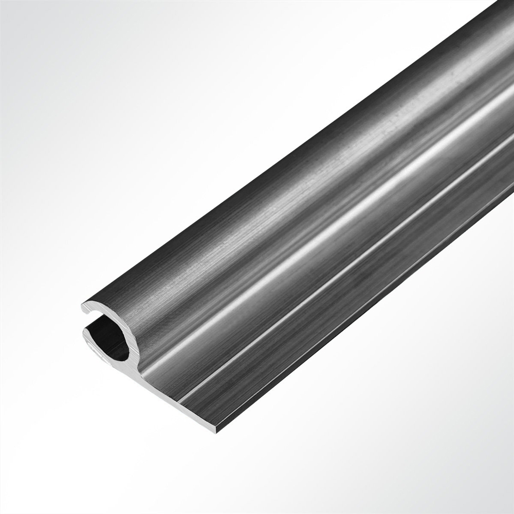 Artikelbild Kederschiene Kederleiste Aluminium 0° anthrazit RAL 7016 für 5-9mm Keder Länge 1 Meter