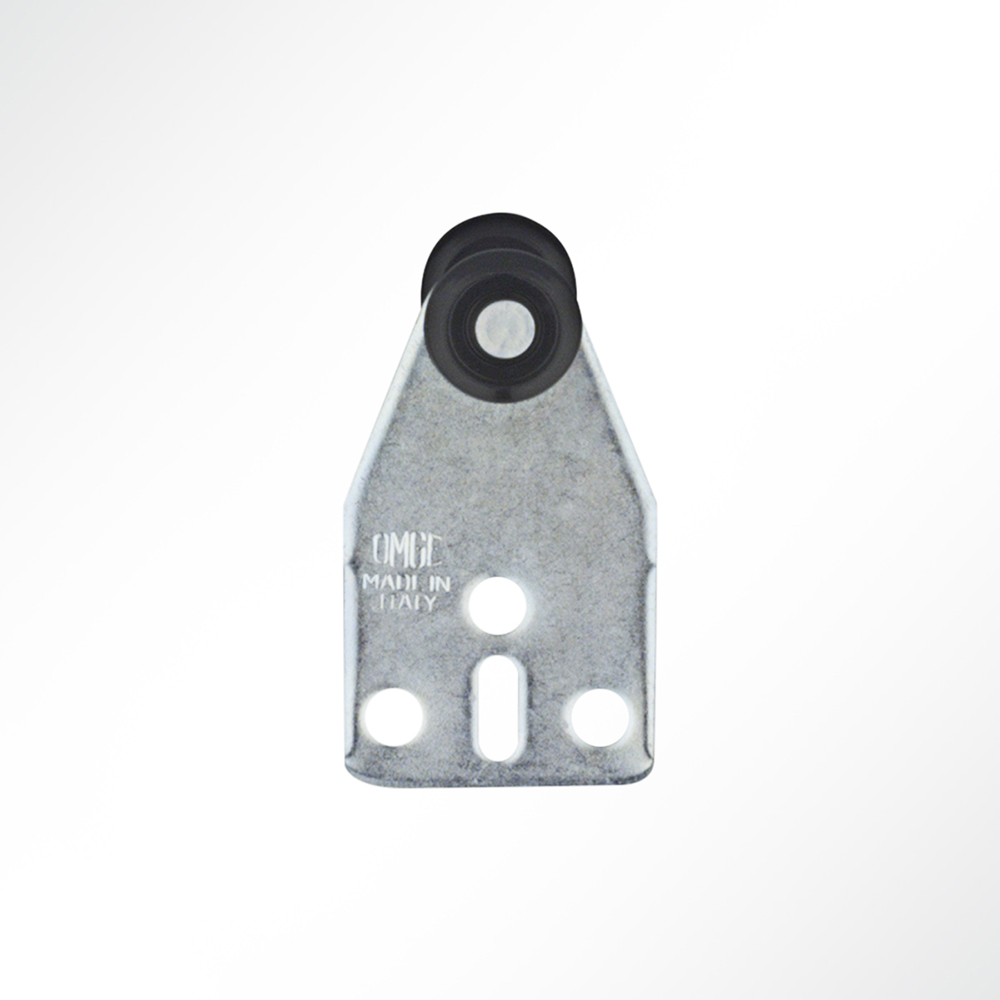 Artikelbild Doppelrolle verzinkt mit Kunststoffrollen für Laufschiene 25x19mm