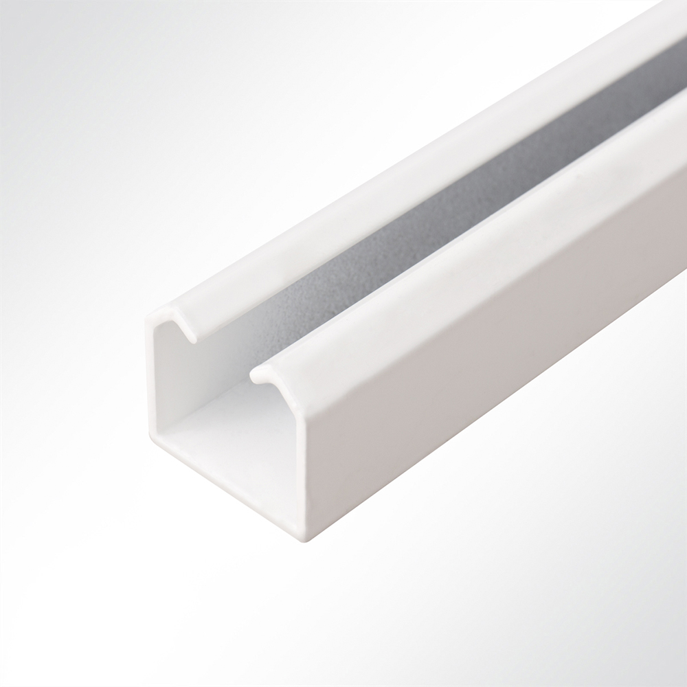 Artikelbild Laufschiene Schiebetür Schiene Aluminium weiß 35x30 mm Länge 2m
