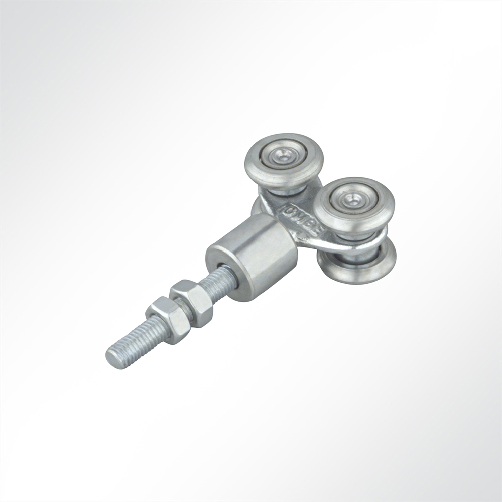 Artikelbild Vierfachrollen 360° drehbar verzinkt M8 für Laufschiene 35x30mm