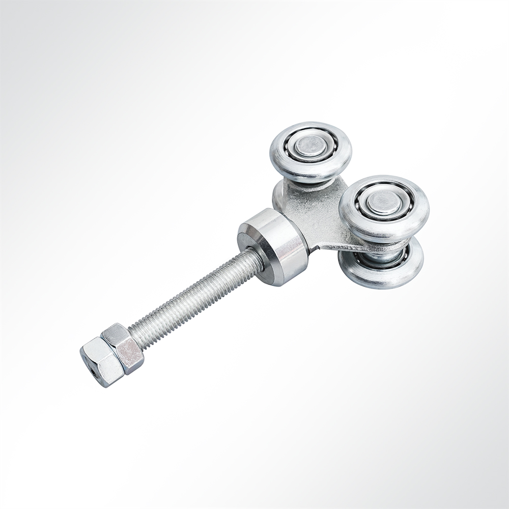 Artikelbild Rollenbock verzinkt 360° drehbar für Schiebetor, Tor Rollen für Profil 48x48mm