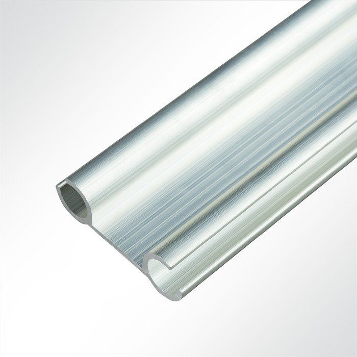 Doppelkederschiene Aluminium pressblank für 5,5 - 8,00mm Keder