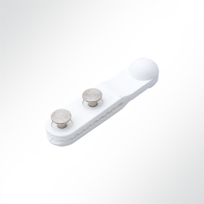 Kalottgleiter Schienengleiter Kunststoff weiß mit Nieten