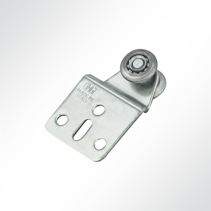 Doppelrolle verzinkt für Schiene 25x19mm mit gekröpftem Befestigungsbügel