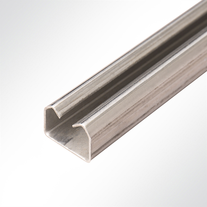 Laufschiene Schiebetür Schiene Edelstahl 25x19 mm