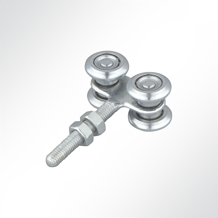 4-fach-Rollen verzinkt für Laufschiene 35x30mm 40kg je Laufwerk