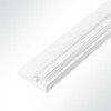 Vorschau Kederschiene Kederleiste Kunststoff schwarz 15,5x33,3mm Länge 2m weiß
