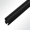 Vorschau Doppelkederschiene Doppelkederleiste Kunststoff Weiß für Keder 5,0-8,0mm Länge 2m schwarz