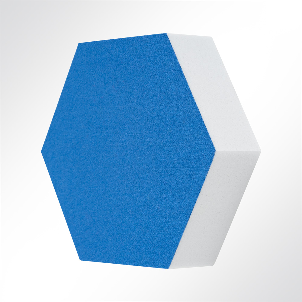 Artikelbild QP Schallabsorber Basotect® Hexagon-Set 12-teilig à 290mm Grau, Blau