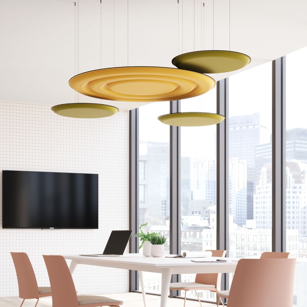 Artikelbild QP Circle Akustikpaneele Akustikplatten Schallabsorber Ø60cm Gelb 0053