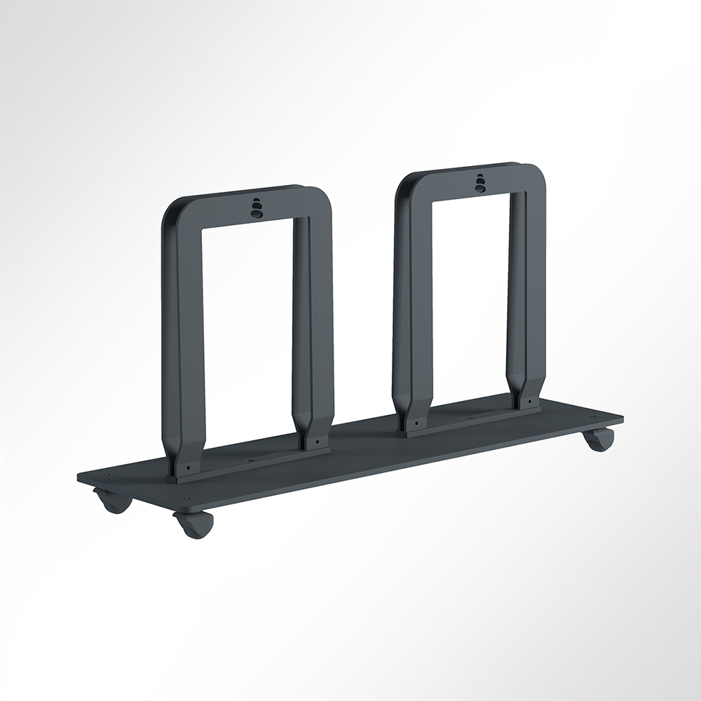 Artikelbild QP Akustikpaneele-Halterung für Double Paneel mit Rollen Schwarz 7016