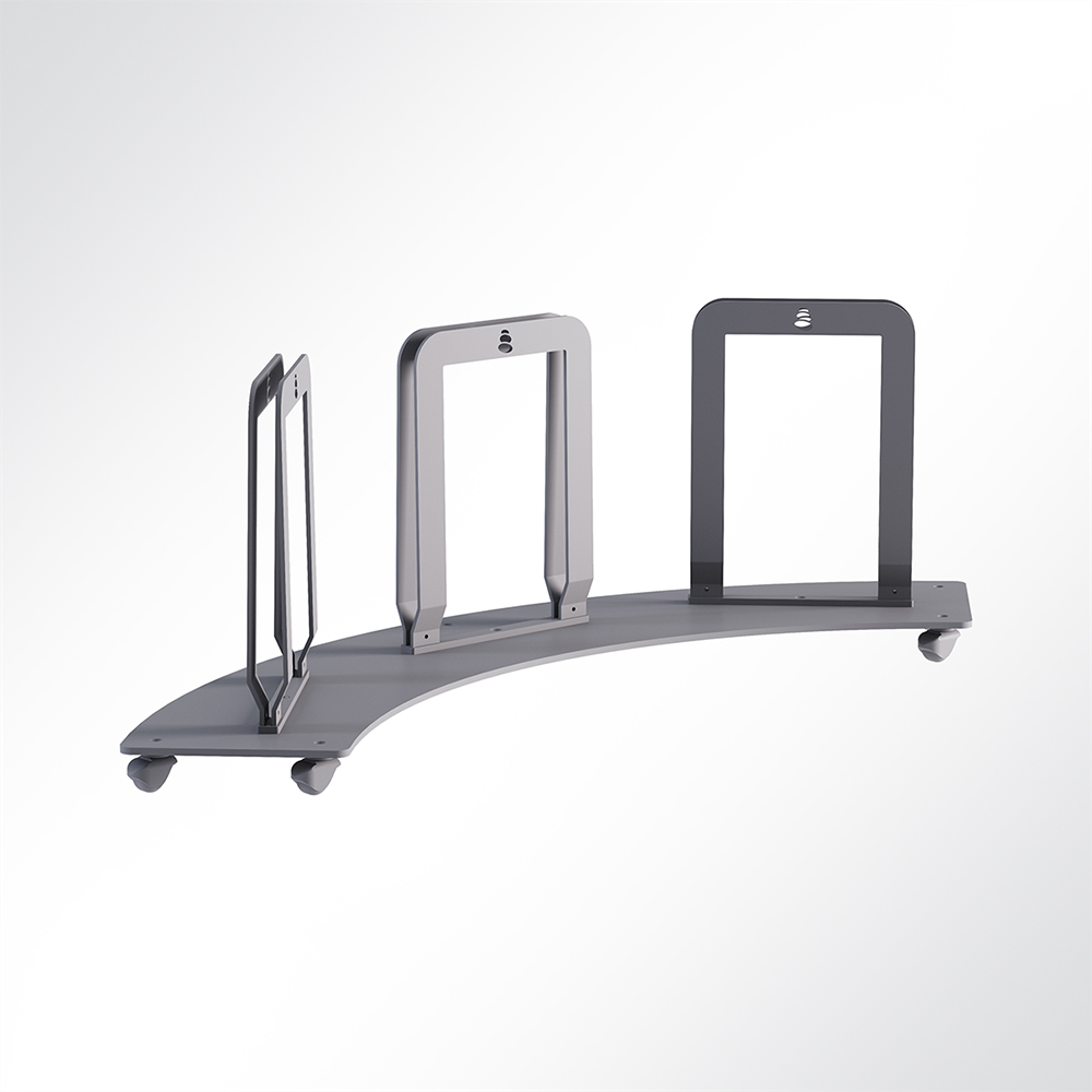 Artikelbild QP Akustikpaneele-Halterung rund für Triple Paneel mit Rollen Grau 7035