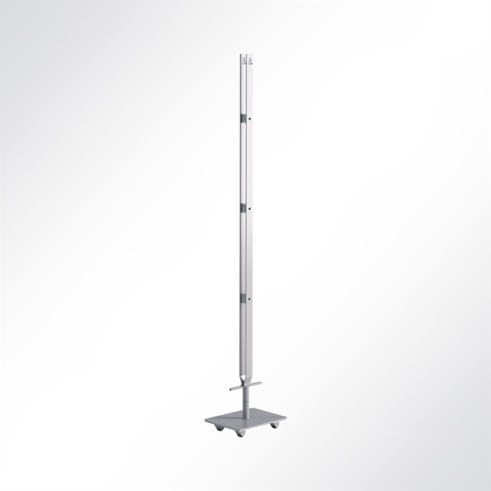 Artikelbild QP Akustikpaneele-Ständer für 4 Single Paneele horizontal mit Rollen Grau 7035