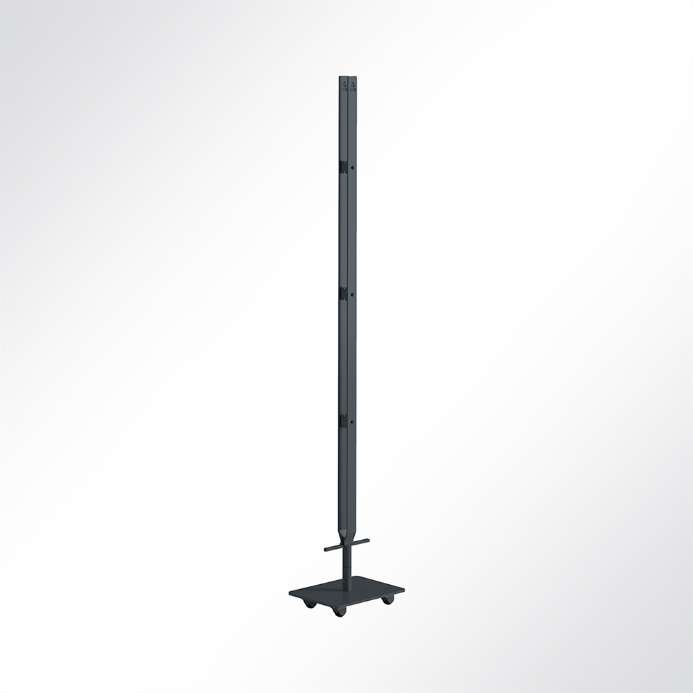 Artikelbild QP Akustikpaneele-Ständer für 4 Single Paneele horizontal mit Rollen Schwarz 7016