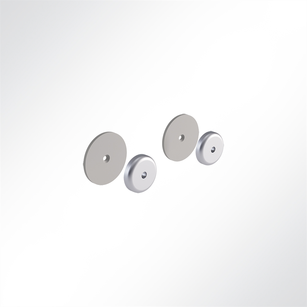 Artikelbild QP Akustikpaneele Wall & Ceiling Support 2 Klettkreise Ø85mm für ungleiche Oberflächen Grau 7035