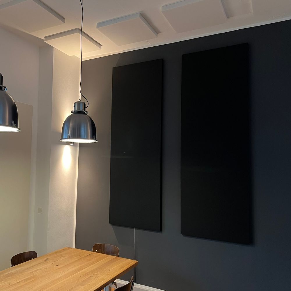 Artikelbild Bluefiber PAD PET Vlies Akustikplatten Schallabsorber 2500g/m² 50mm B1 schwarz 620x625mm