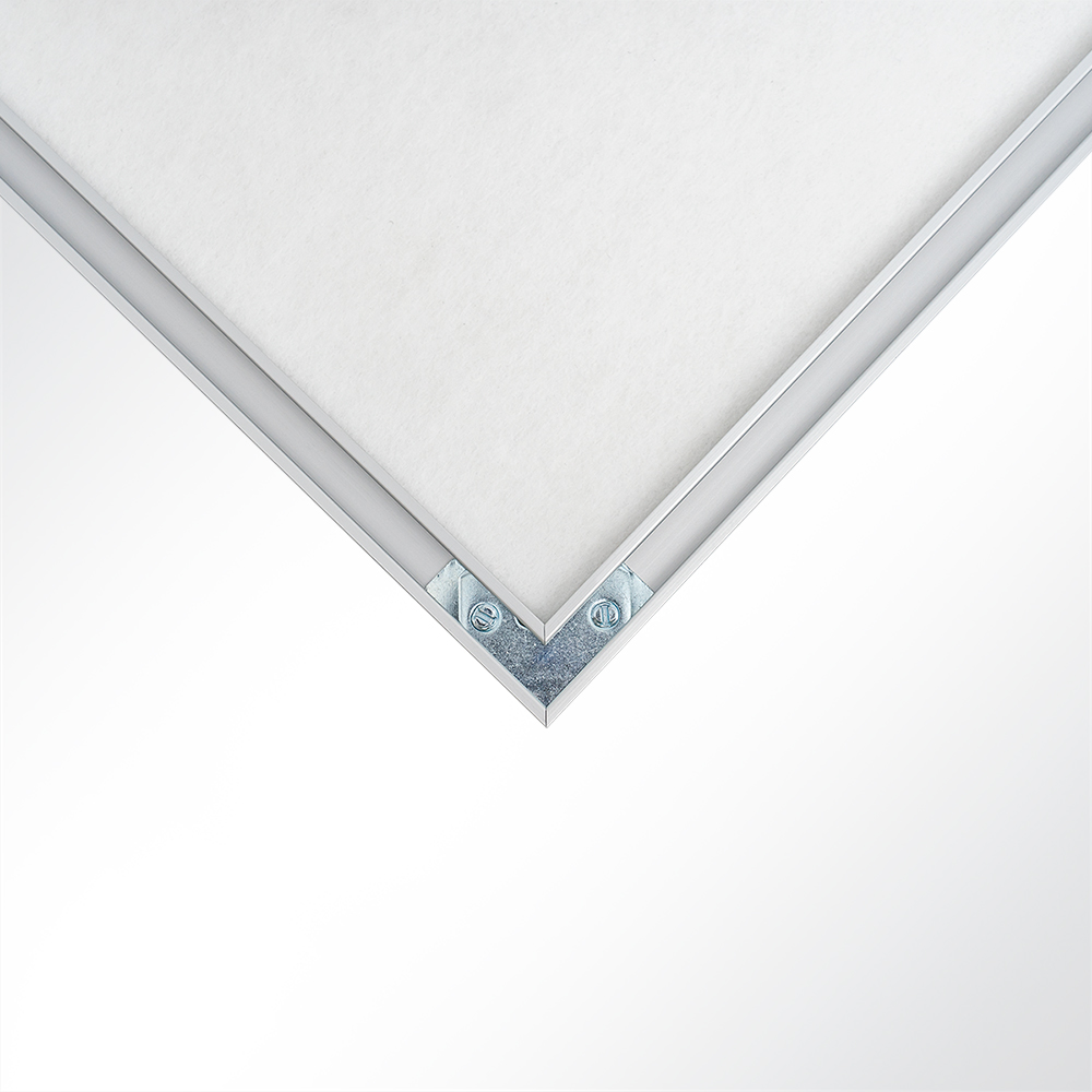 Artikelbild QP Akustikpaneele Schallabsorber Deckensegel mit Alu-Rahmen bluefiber tec based B1 2500g/m² weiß 620x625x50mm