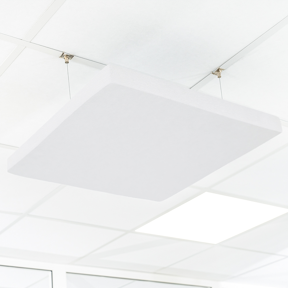 Artikelbild QP Akustikpaneele Schallabsorber Deckensegel bluefiber tec based B1 2500g/m² weiß 620x625x50mm