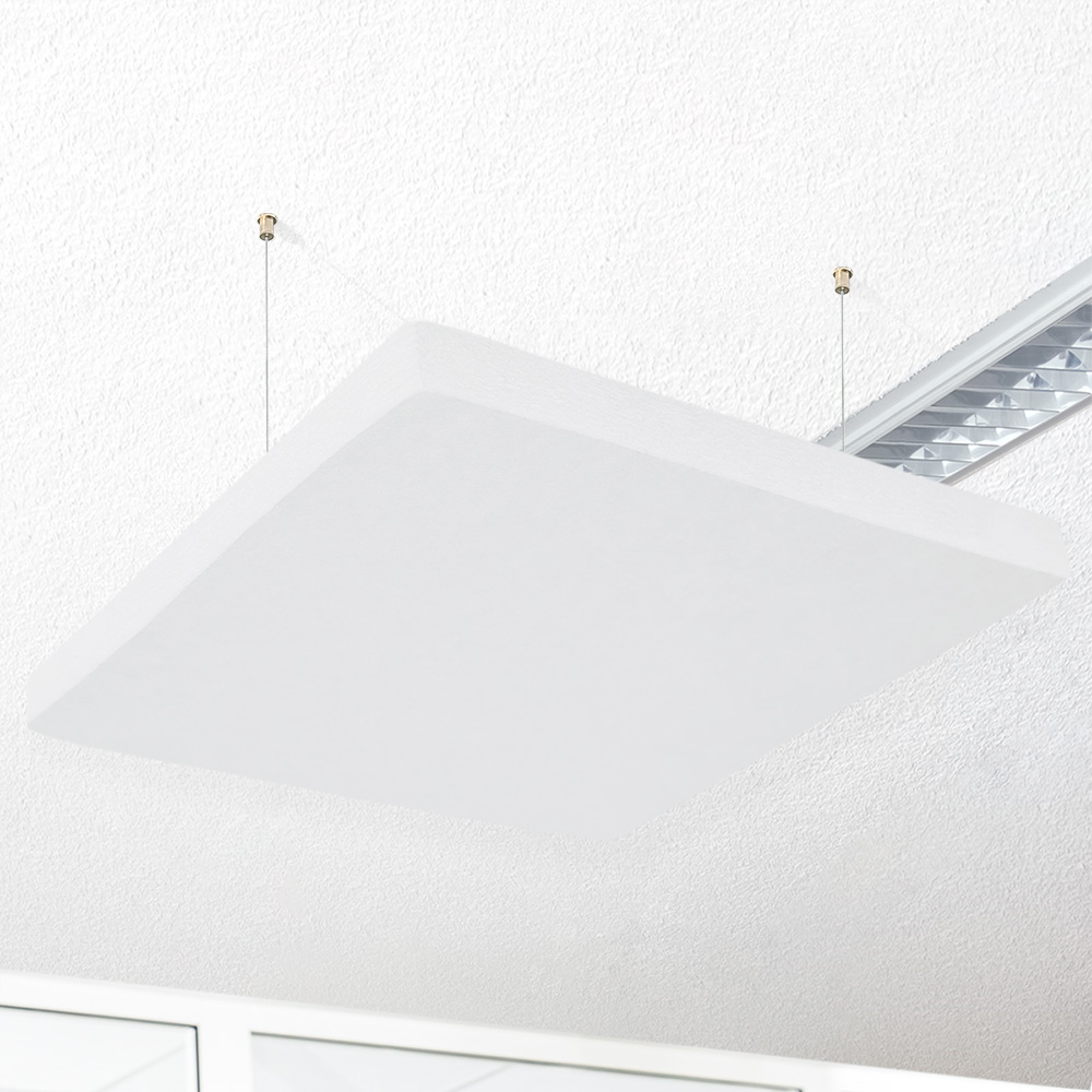 Artikelbild QP Akustikpaneele Schallabsorber Deckensegel bluefiber tec based B1 2500g/m² weiß 620x625x50mm