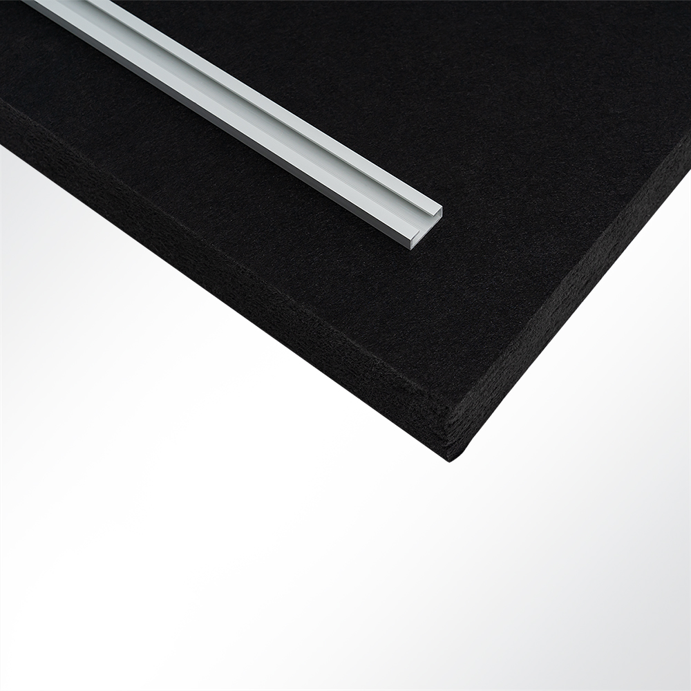 Artikelbild QP Akustikpaneele Schallabsorber Deckensegel bluefiber tec based B1 2500g/m² schwarz 620x625x50mm