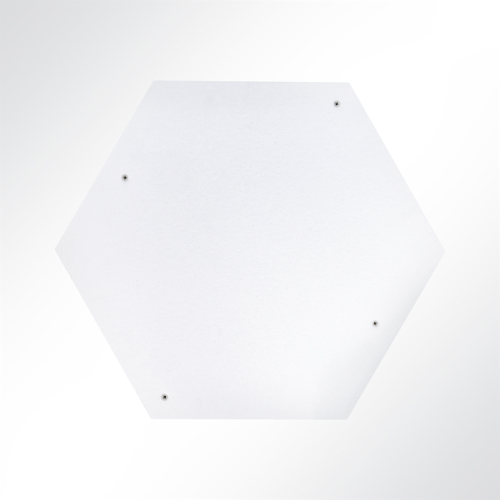 Artikelbild QP Schallabsorber-Sechseck rund aus 100% recyclebarem PET in weiß D: 600mm