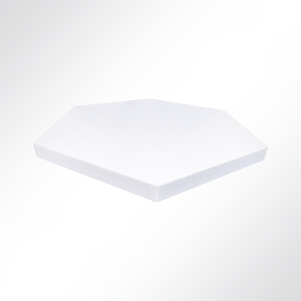 Artikelbild QP Schallabsorber-Sechseck rund aus 100% recyclebarem PET in weiß D: 600mm
