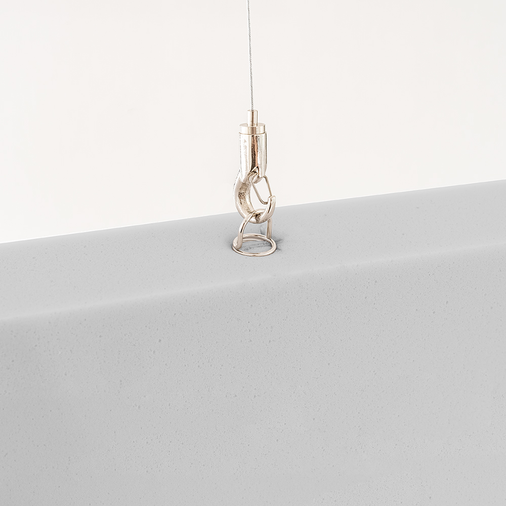 Artikelbild QP Basotect® Schallabsorber 1000x250x50cm Baffel grau mit Abhängeset Schallschutz Schalldämmung