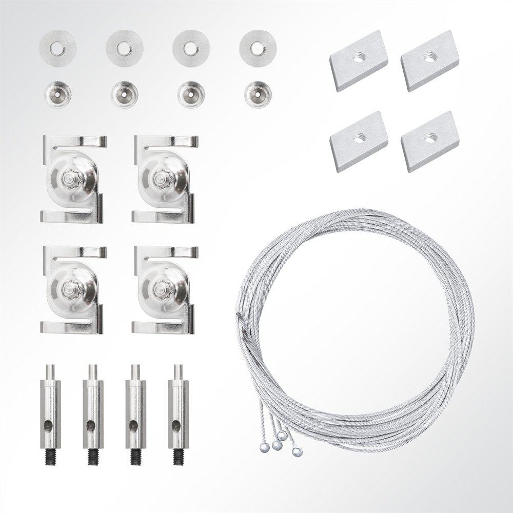 Artikelbild QP Akustikpaneele Schallabsorber Deckensegel mit Alu-Rahmen bluefiber tec based B1 2500g/m² hellgrau marmor 620x625x50mm