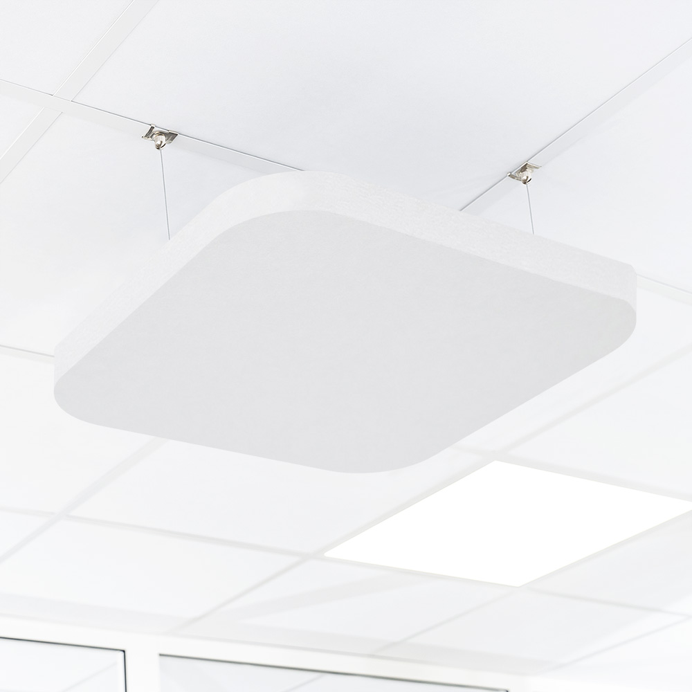 Artikelbild QP Akustikpaneele Deckensegel runde Ecken B1 2500g/m² weiß 620x625mm