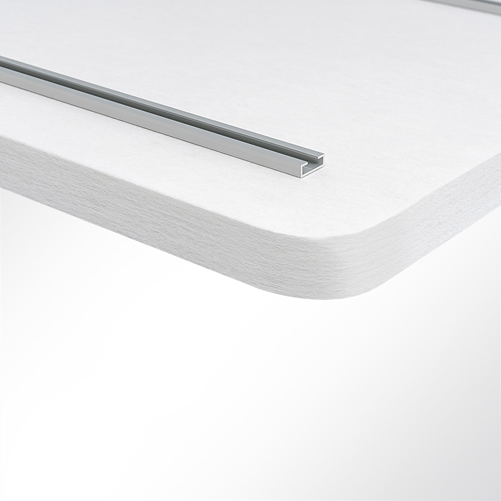 Artikelbild QP Akustikpaneele Deckensegel runde Ecken B1 2500g/m² weiß 620x625mm