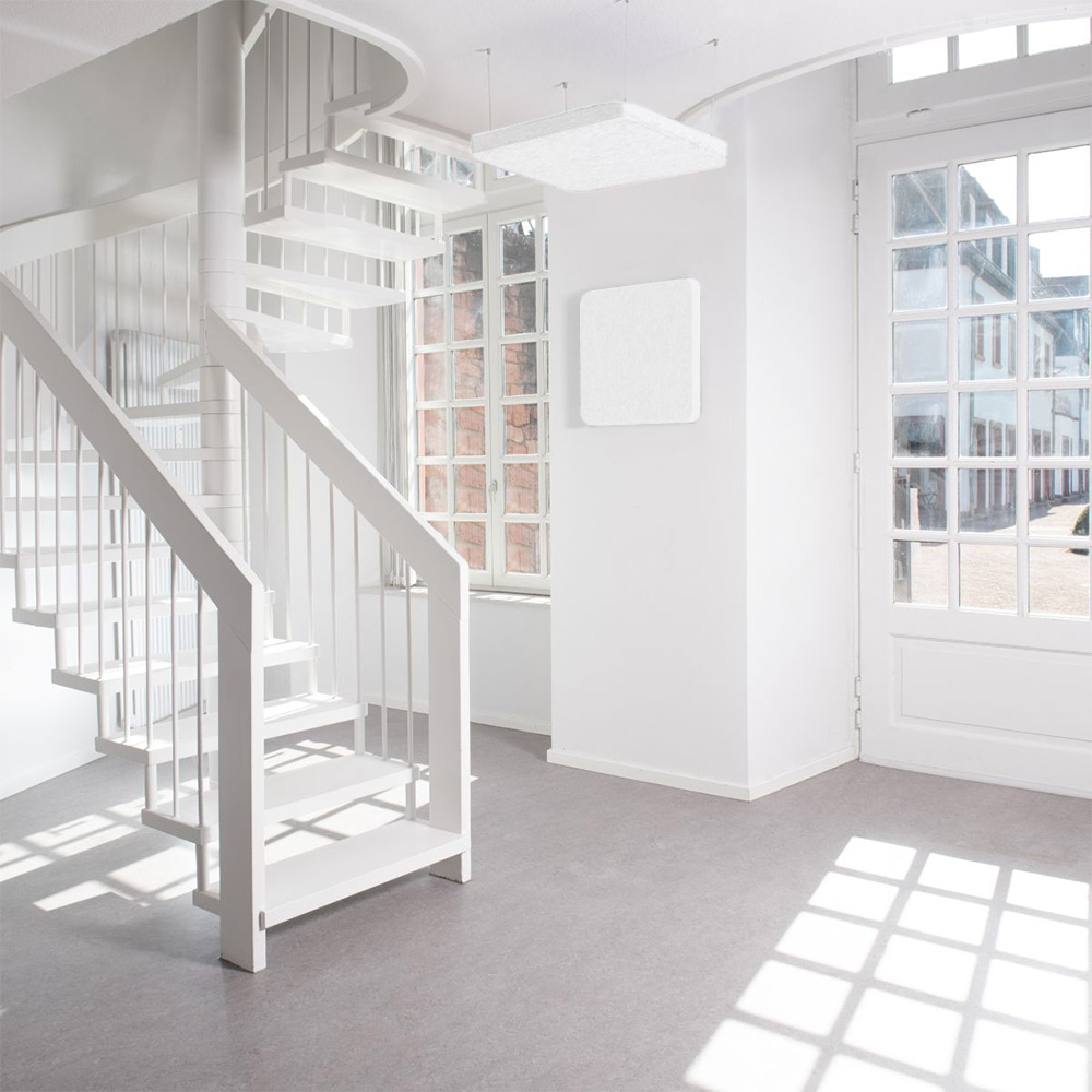 Artikelbild QP Akustikpaneele Deckensegel runde Ecken B1 2500g/m² weiß 620x625mm