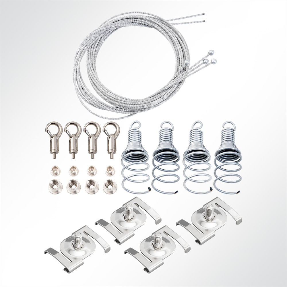 Artikelbild QP Deckenclips für Rasterdecken mit Abhängeset 4x Spirale