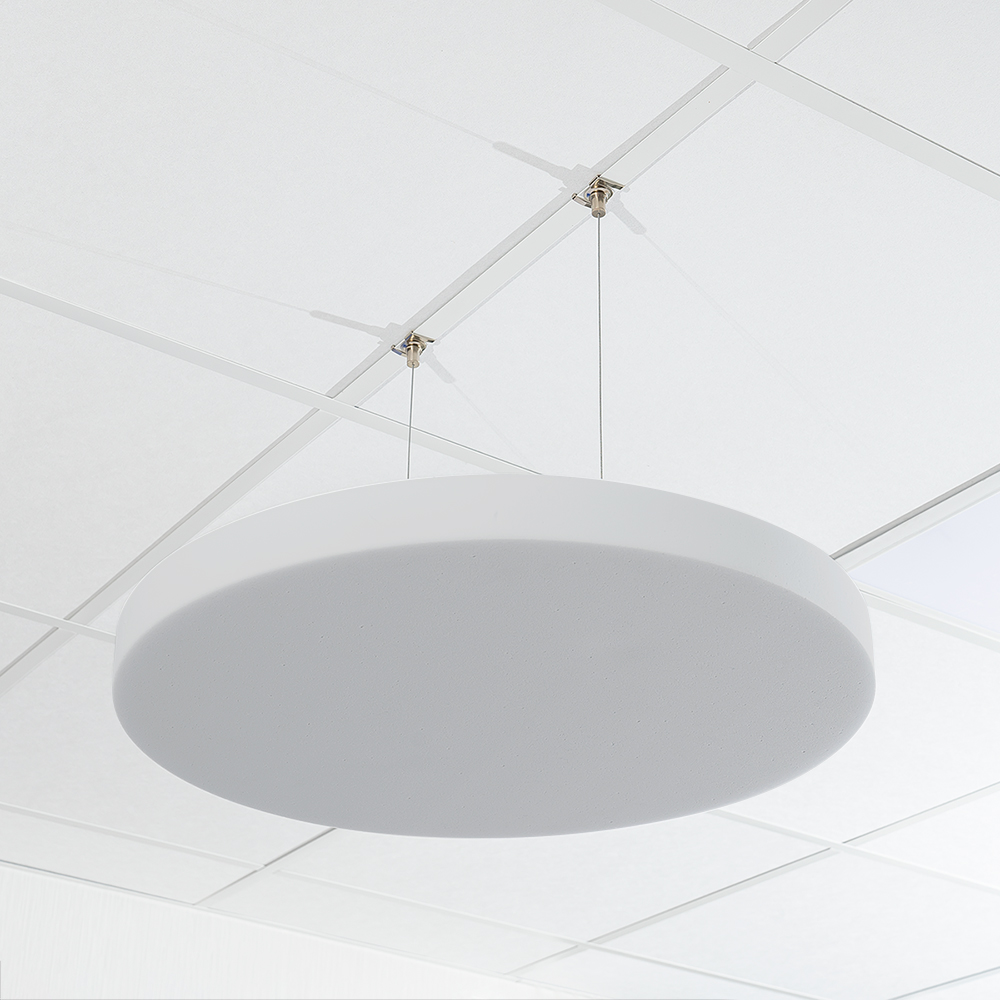 Artikelbild QP Schaumstoff aus Basotect® Kreis mit Abhängeset D: 500mm hellgrau