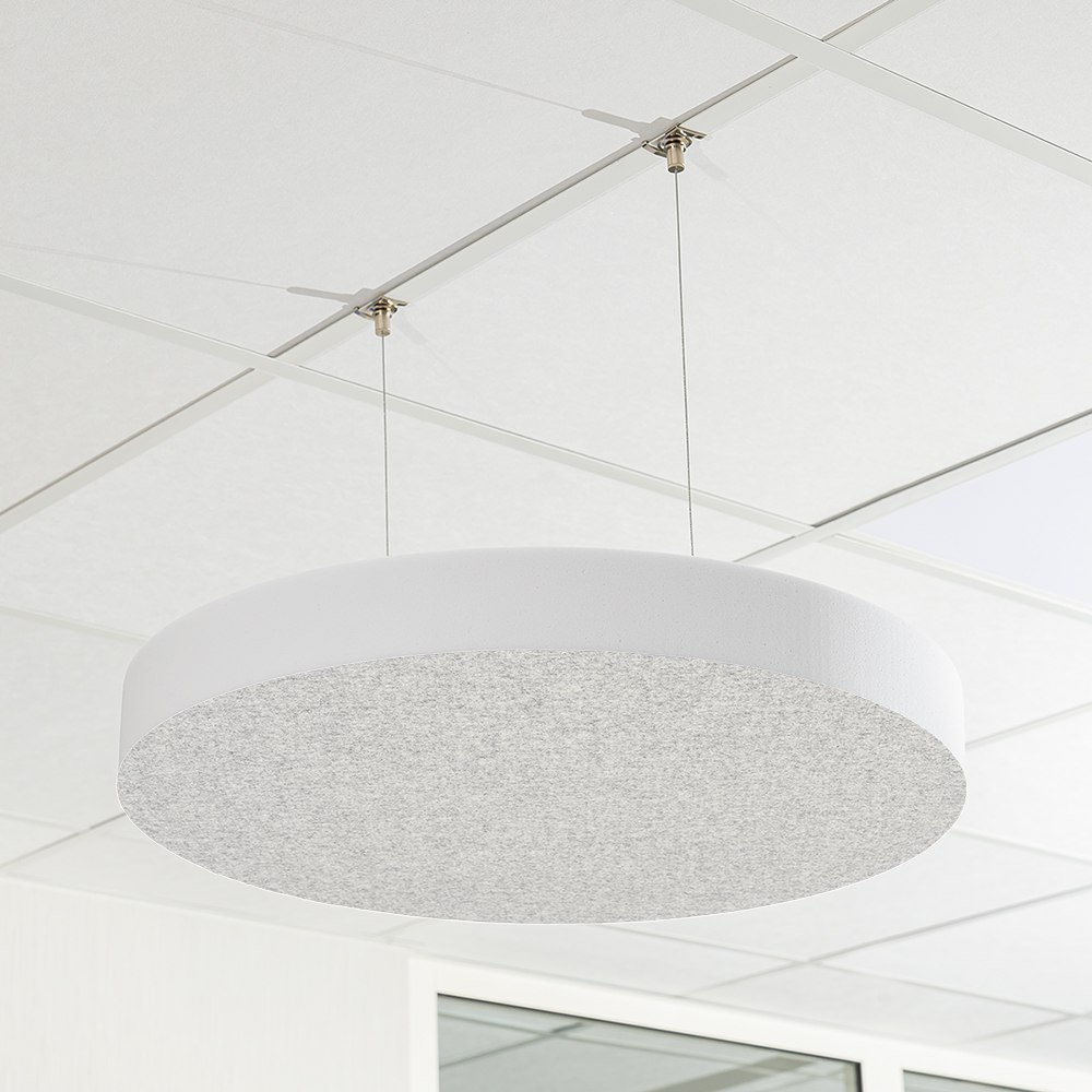 Artikelbild QP Schallabsorber Basotect® Kreis 600mm Camira Blazer Silverdale mit Abhängeset