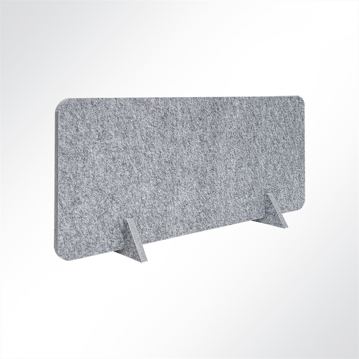 QP Akustik Tisch-Trennwand Tischpaneel bluefiber tec based B1 silbergrau